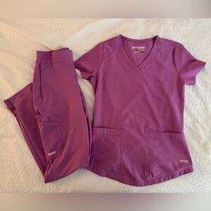 Grey's Anatomy Magenta Scrub Set